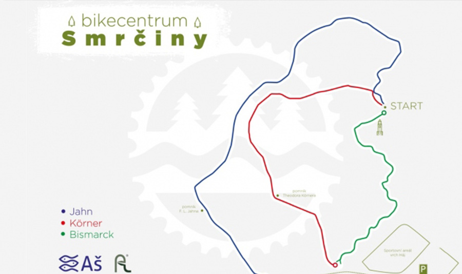 Bikecentrum Smrčiny Aš mapa 1